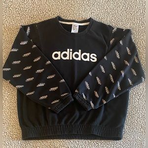 ADIDAS Originals Women's Black White Sweatshirt Size Medium Pullover Crewneck